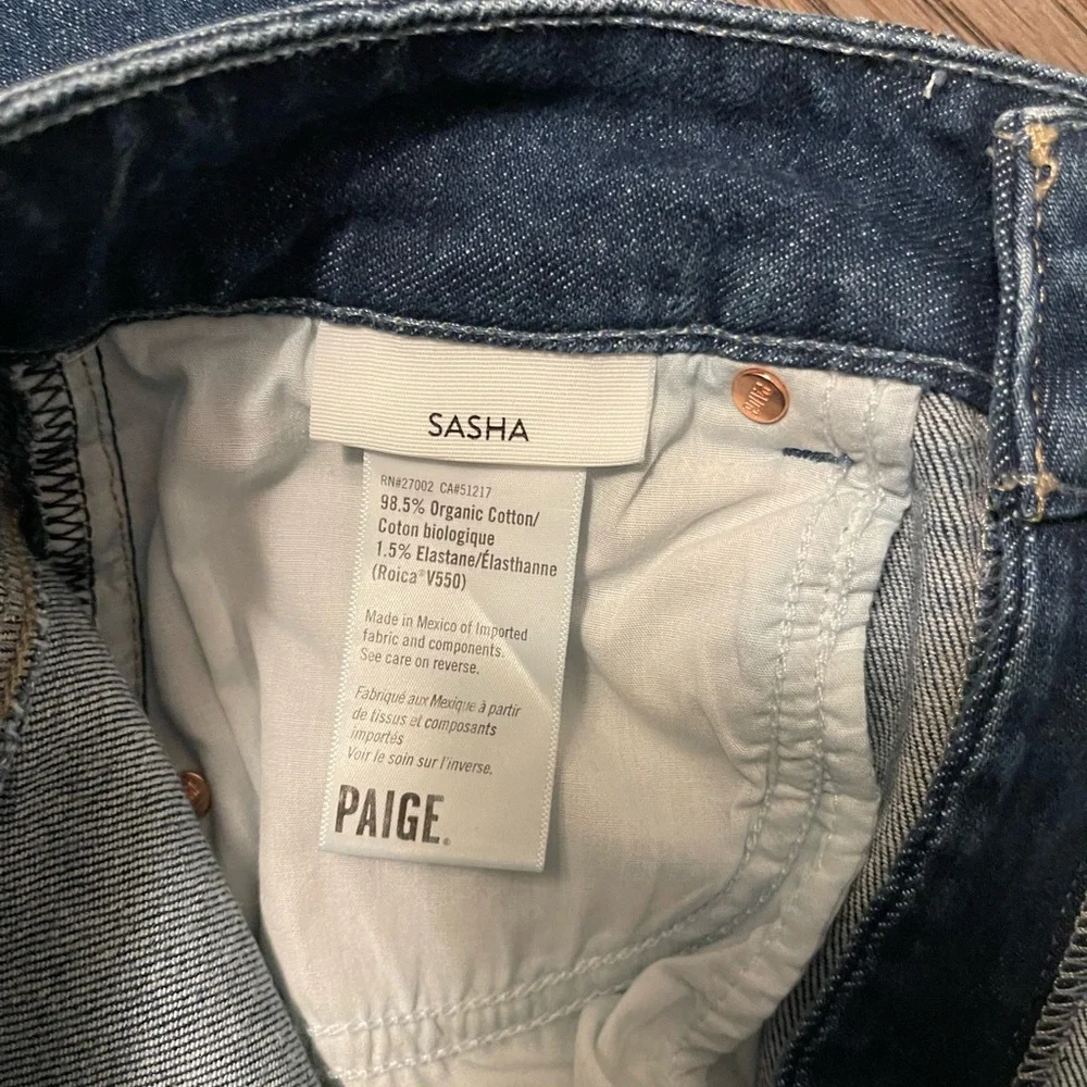 PAIGE Sasha high waist wide leg jeans size 24 - Picture 8 of 8